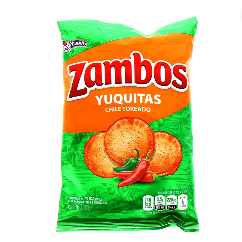 Tajaditas de Yuca Picantes Zambos 130gr