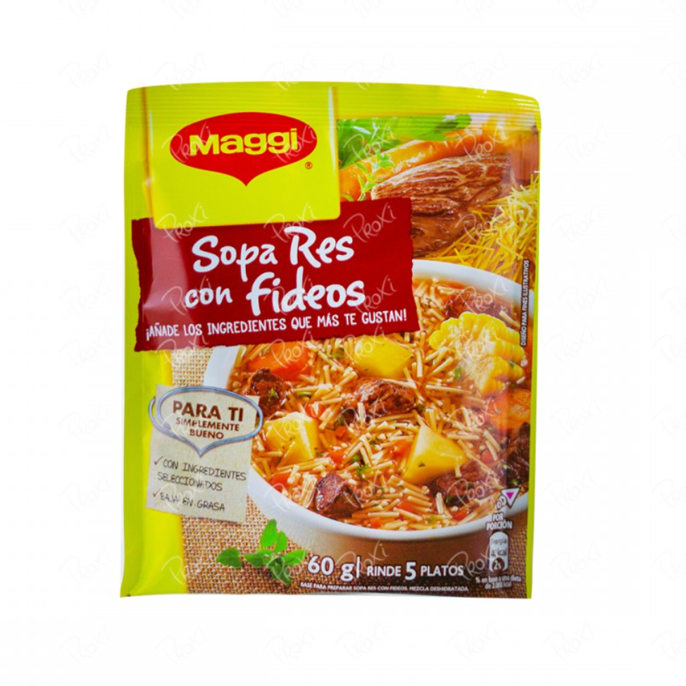 Sopa de Res con Fideos Maggi 55gr