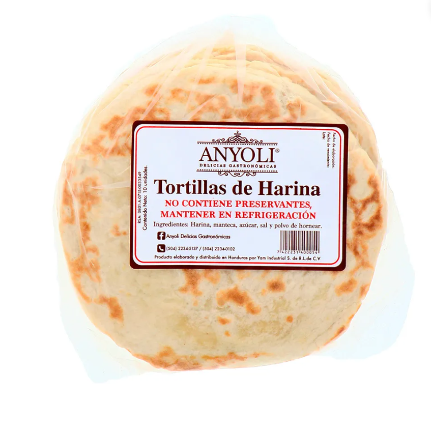 Tortillas de Harina Anyoli (10 Unidades)