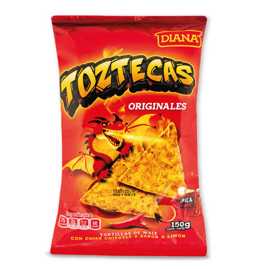 Toztecas con chile chipotle y limón 150gr